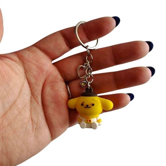 Pompompurin Kawaii Hello Kitty Charm Keychain - Picture 2 of 4